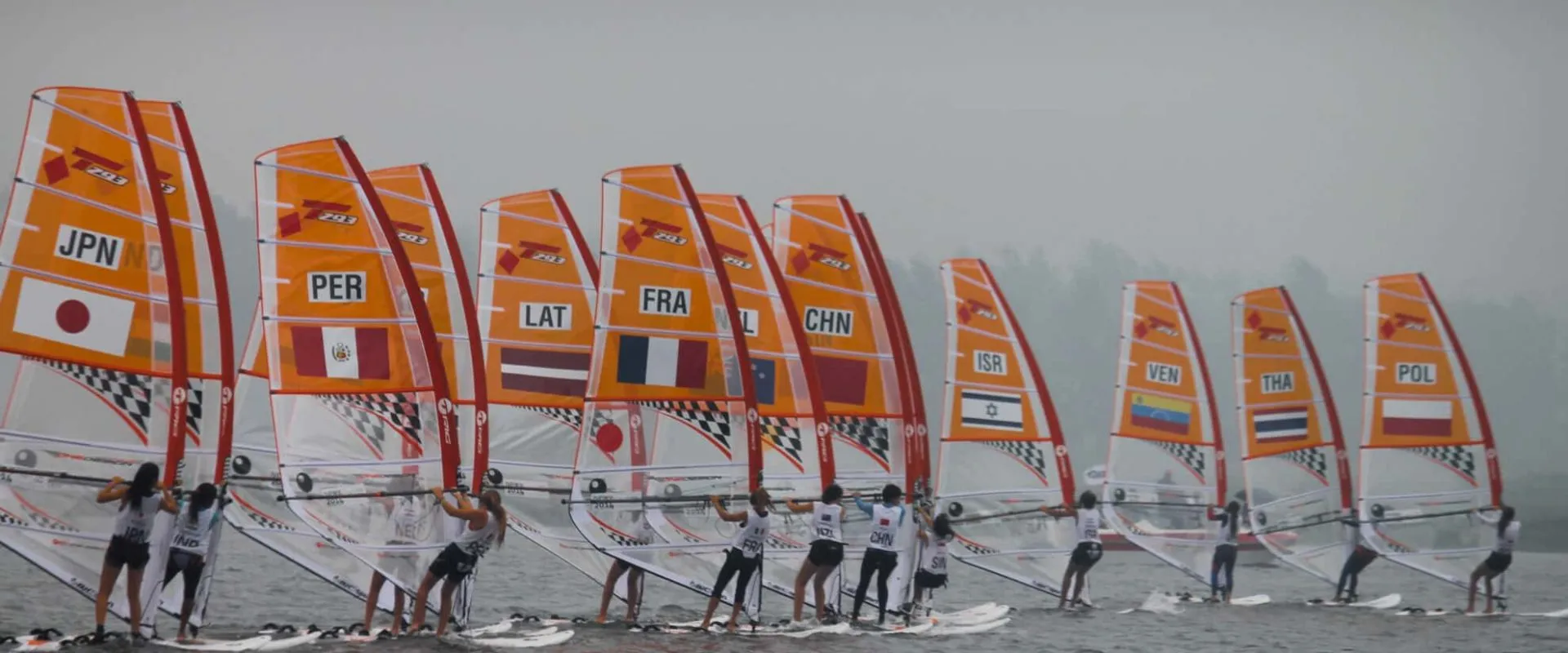 Racing Windsurfers