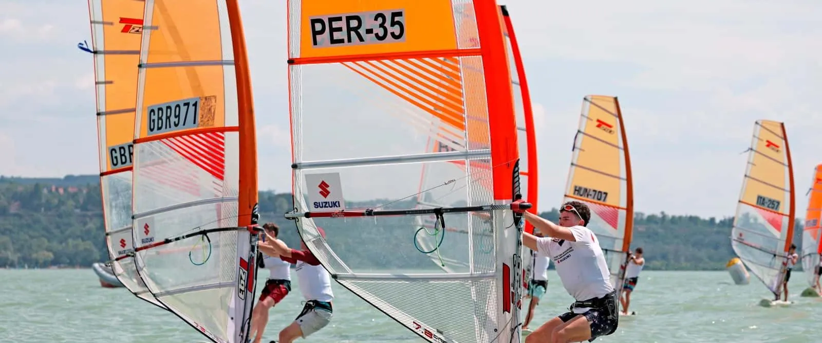 Windsurfers Racing