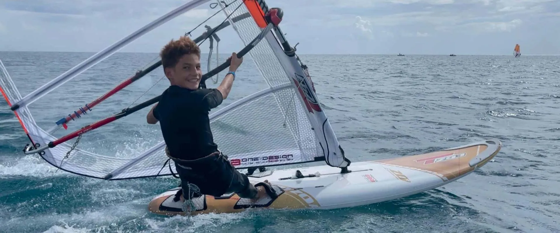 Child windsurfing